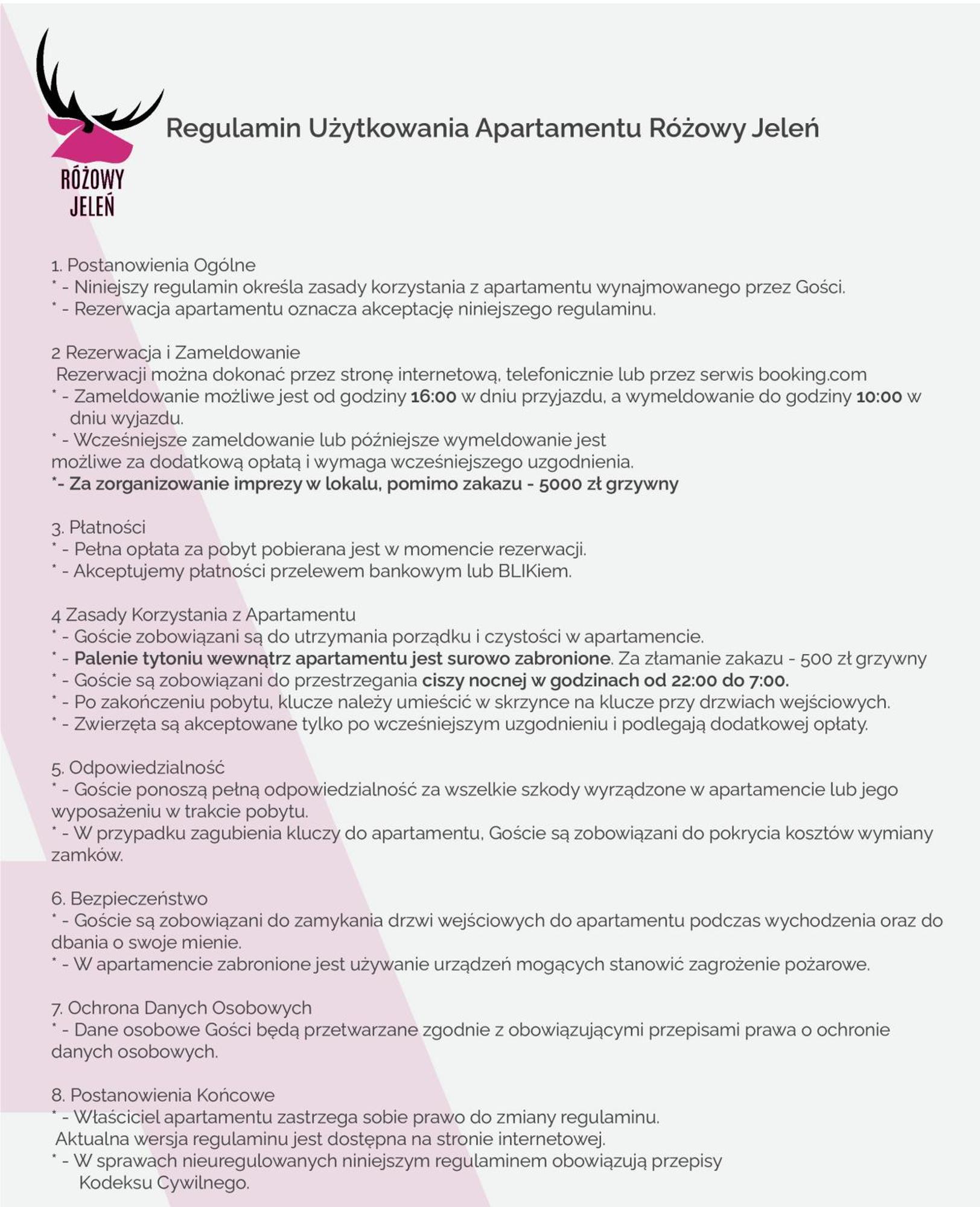 Apartment Rozowy Jelen *